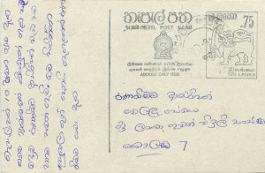 Entier Postal Stationery Postal Sri Lanka Ceylon Lion