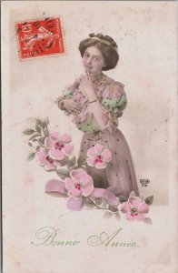 Victorian Female Model Glamour Lady Vintage RPPC C255