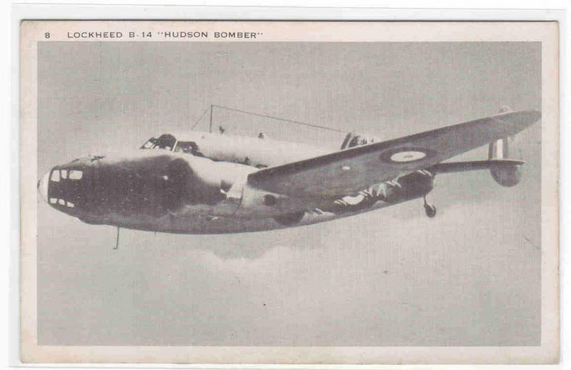 Lockheed B 14 Hudson Bomber Aircraft Plane Wwii World War Two 1 Postcard Topics Transportation Aviation Postcard Hippostcard