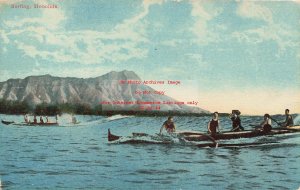 HI, Honolulu, Hawaii, Surfing Scene, 1913 PM, Wall Nichols Pub No M3859