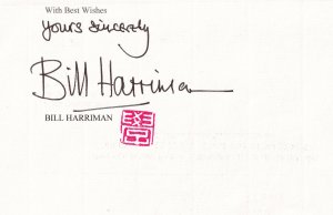 Bill Harriman The Antiques Roadshow Hand Signed Autograph