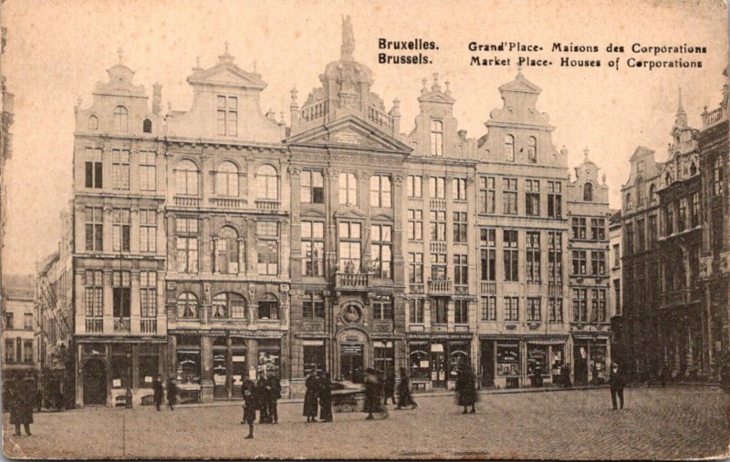 Belgium Brussels Market Place Houses Of Corporations