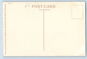 Christmas Postcard Mother Watching Children Sleeping With Christmas Tree c1910's