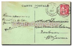 Postcard Old Bridge Seine Aube Le Chateau Main Facade