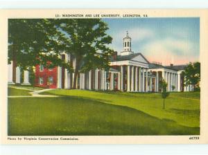 Lexington VA Eashington and Lee University L1 Green Lawn   Postcard # 5664
