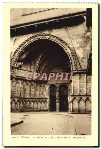 Old Postcard Epinal Portal De L & # 39Eglise St Maurice