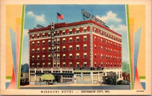 Linen Postcard Missouri Hotel in Jefferson City, Missouri