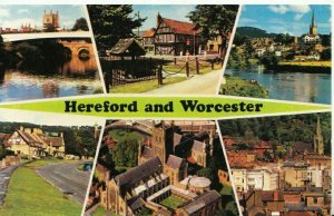 Herefordshire Postcard - Views of Hereford and Worcester. Posted 1979 Ref TZ1919