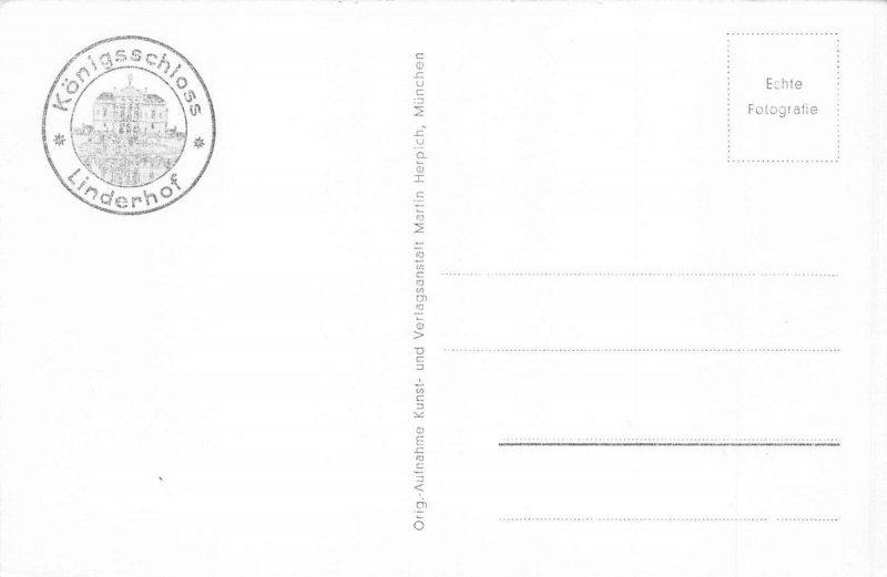 A139 Germany Schloss Linderhof Castle Fountain RPPC postcard