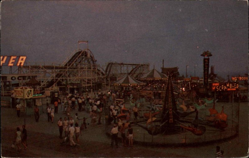 Wildwood by the Sea New Jersey NJ Amusement Park c1950s-60s Postcard