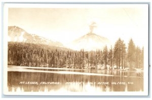 c1940's America's Only Active Volcano Mt. Lassen CA RPPC Photo Vintage Postcard