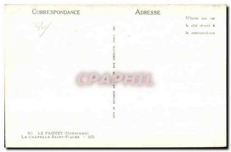 Old Postcard Le Faouet (Morbihan) La Chapelle Saint Fiacre Children
