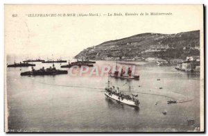 Old Postcard Villefranche Sur Mer La Rade The bay Wing of the Mediterranean Y...