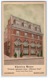 Salisbury Maryland Postcard Chantry House Exterior Building 1940 Vintage Antique