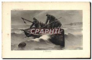 Old Postcard L & # 39epave Fishing Boat