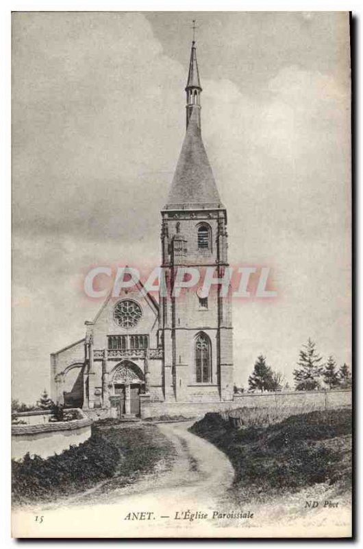 Old Postcard Anet Parish Church