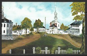 Massachusetts, Concord Center - Painting From Old Barber Print - [MA-707]