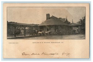 1906 Rutland R.R. Station, Bennington, Vermont VT Posted Antique Postcard  