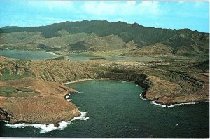 Postcard AERIAL VIEW SCENE Hanauma Bay Hawaii HI AJ4642