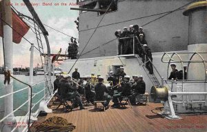 Navy Band on Board USS Alabama Battleship Warship Ship 1905c postcard