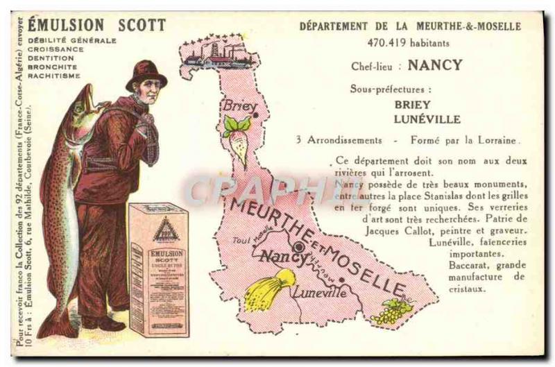 Postcard Old Scott Emulsion Department Meurthe et Moselle Nancy Briey Luneville