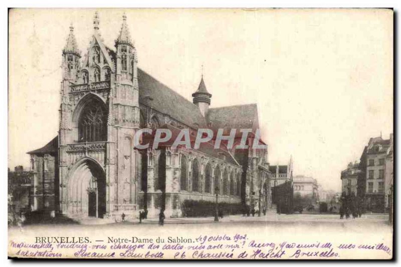 Old Postcard Brussels Notre Dame Du Sablon