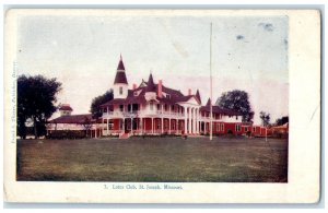 c1905 Lotus Club Exterior Building St. Joseph Missouri Vintage Antique Postcard