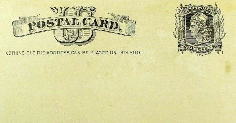 1885 River Park, Illinois Unused Church R.P.S.S. Absence US Postal Card P74