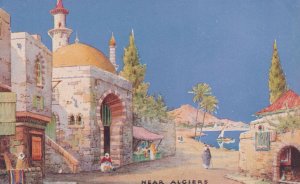 Near Algiers Tucks Charms Of The East Oilette Old Postcard