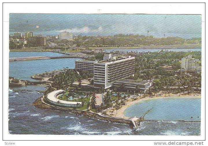 Air View of The Caribe Hilton, San Juan, Puerto Rico, PU-1970