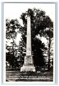 Vintage RPPC Real Photo Monument Indian Massacre Gnadennutten, OH. Postcard P93E