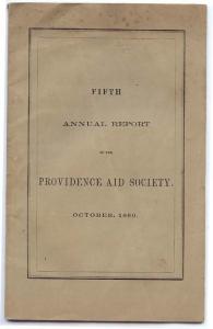 Vintage Booklet,  FIFTH ANNUAL REPORT of The PROVIDENCE A...