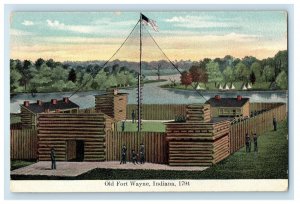 c1910 View of Old Fort Wayne Indiana IN Unposted Antique Postcard 
