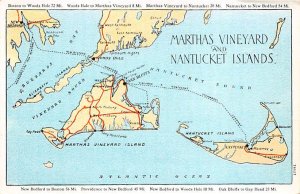 Marthas Vineyard and Nantucket Islands Massachusetts, USA Unused 
