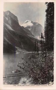 BANFF NATIONAL PK ALBERTA CA~LAKE LOUISE & MOUNT LEFROY~REAL PHOTO POSTCARD 1900
