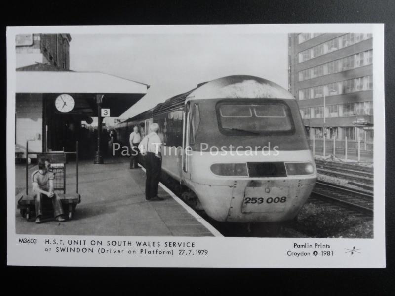 Swindon Railway Station H.S.T. UNIT ON SOUTH WALES SERVICE Pamlin Print PC M3603