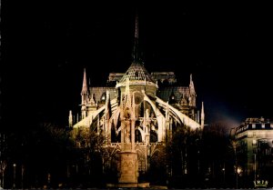 France Paris Notre-Dame Illuminated
