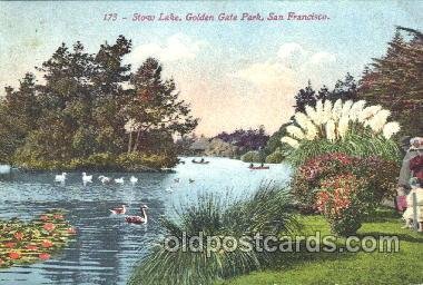 Stow Lake, Golden Gate Park 1915 Panama Worlds Fair, San Francisco, CA USA 19...