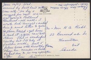 Washington SpiltView SEATTLE Greetings from - 1957 ~ Chrome