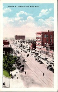 Michigan Flint Saginaw Street Looking North