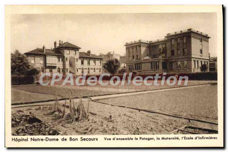 Postcard Old Hopital Notre Dame De Bon Secours Maternity garden school of nurses