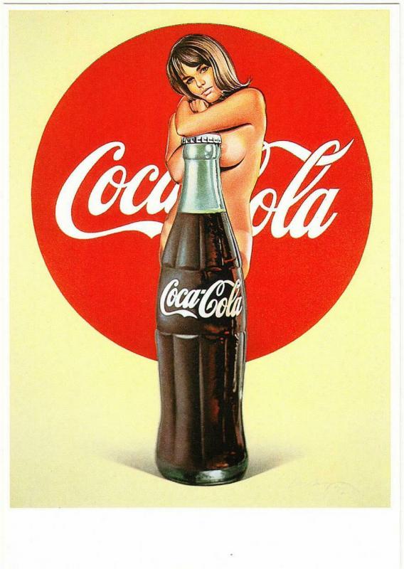 Lola Cola by Mel Ramos Coca-Cola Coke Nude Pop Art Pinup Postcard