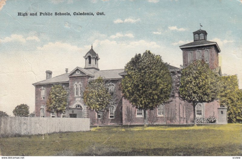 CALEDONIA , Ontario , Canada , 1900-10s ; High & Public SChools