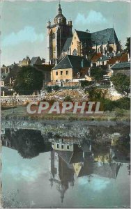 Modern Postcard Dole (Jura) The Basilica view of Canal Edges