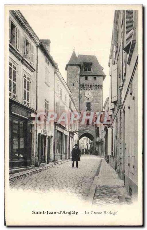 Old Postcard St. Jean d & # 39Angely The Big Clock