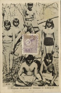 argentina, CHACO, Tipos Indios, Native Indians, Nude Women (1929) RPPC Postcard