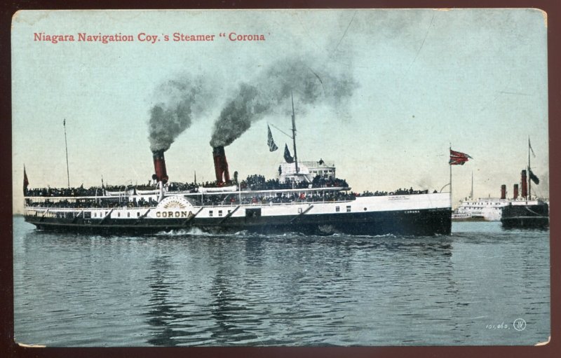 h1606 - Steamer CORONA Postcard 1900s Niagara Navigation Line