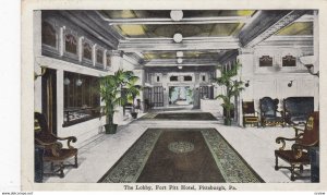 PITTSBURGH , Pennsylvania , 1910s ; The Lobby , Fort Pitt Hotel #2