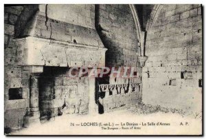 Old Postcard Loches Le Donjon La Salle d & # 39Armes