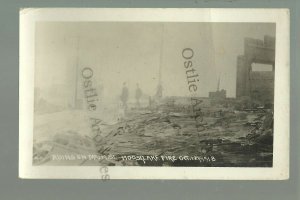 Moose Lake MINNESOTA RP 1918 FOREST FIRE RUINS Disaster MAIN STREET nr Barnum